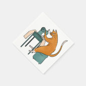 ヴィンテージキャット裁縫 スタンダードカクテルナプキン (角)