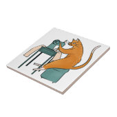 ヴィンテージキャット裁縫 タイル (側面)