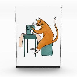 ヴィンテージキャット裁縫 フォトブロック