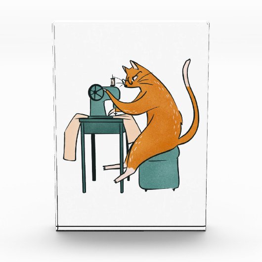 ヴィンテージキャット裁縫 フォトブロック (正面)