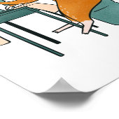 ヴィンテージキャット裁縫 ポスター (角)