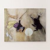 ヴィンテージキャット&ザフィドルbyアーサー・ラッカム ジグソーパズル (横)