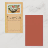 ヴィンテージキャッ遊トのwヤーン・編み物・クロチェット 名刺 (正面/裏面)