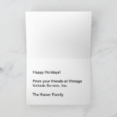 ヴィンテージキャデラッククリスマスカード シーズンカード (内部)