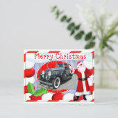 ヴィンテージキャデラッククリスマスカード シーズンポストカード (スタンド正面)