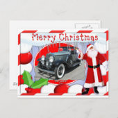 ヴィンテージキャデラッククリスマスカード シーズンポストカード (正面/裏面)