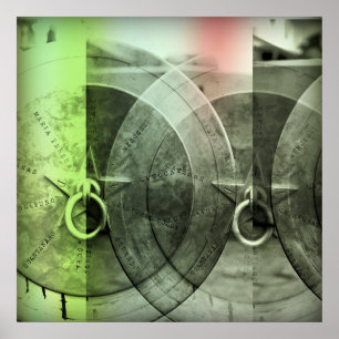 ヴィンテージキャノンホログラフィックキャンバス印刷 ポスター