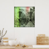 ヴィンテージキャノンホログラフィックキャンバス印刷 ポスター (キッチン)