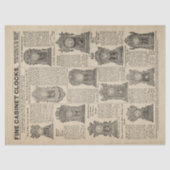 ヴィンテージキャビネットクロックカタログページデコページ 薄葉紙 (正面)