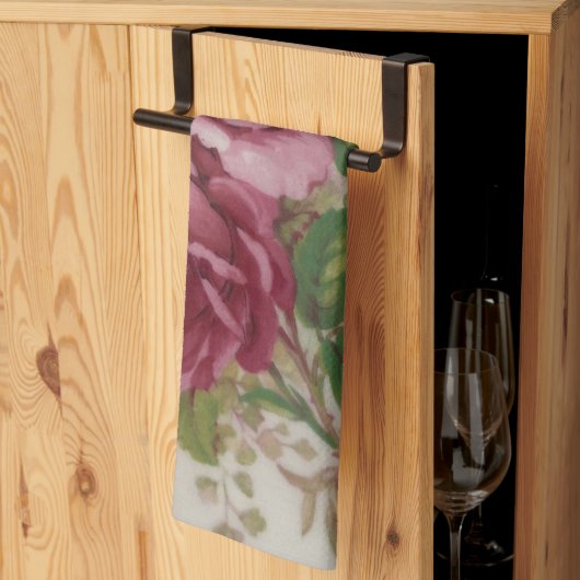 ヴィンテージキャベツバラエレガンスキッチンタオル キッチンタオル (三つ折り)