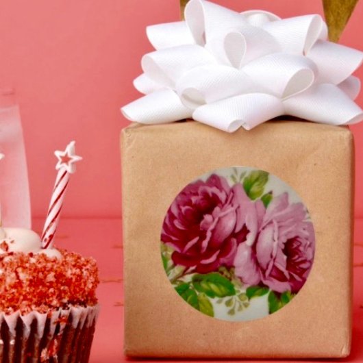 ヴィンテージキャベツバラエレガンスシール ラウンドシール