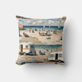 ヴィンテージキャラバンオンビーチ クッション (正面)