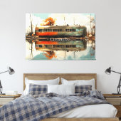 ヴィンテージキャラバントレーラーRV Thunder_Cove キャンバスプリント (インサイチュ (寝室))