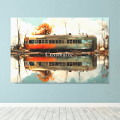 ヴィンテージキャラバントレーラーRV Thunder_Cove キャンバスプリント (インサイチュ (ウッドフロア))