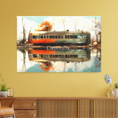 ヴィンテージキャラバントレーラーRV Thunder_Cove キャンバスプリント (インサイチュ (リビング))