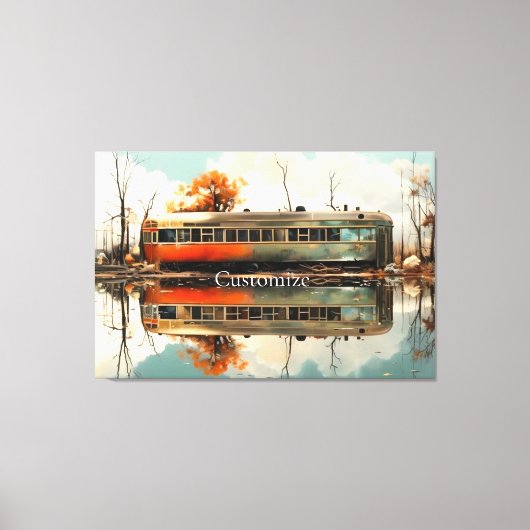 ヴィンテージキャラバントレーラーRV Thunder_Cove キャンバスプリント (正面)