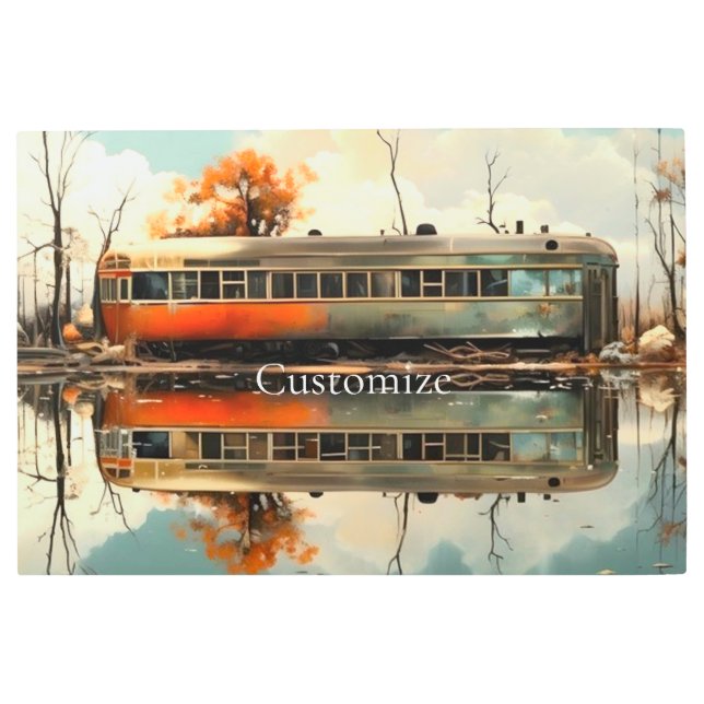 ヴィンテージキャラバントレーラーRV Thunder_Cove メタルプリント (正面)