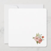 ヴィンテージキャリッジフローラベビーシャワースクエア 招待状 (裏面)