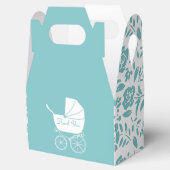 ヴィンテージキャリッジベビーシャワエレガントーブルーボーイ フェイバーボックス (オープン)