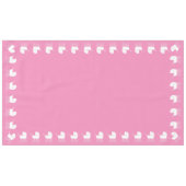 ヴィンテージキャリッジベビーシャワーかわいいピンクの女の子 テーブルクロス (正面(横))