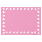 ヴィンテージキャリッジベビーシャワーかわいいピンクの女の子 テーブルクロス (正面(横))