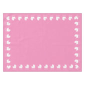 ヴィンテージキャリッジベビーシャワーかわいいピンクの女の子 テーブルクロス (正面(横))