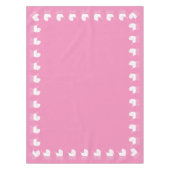 ヴィンテージキャリッジベビーシャワーかわいいピンクの女の子 テーブルクロス (正面)