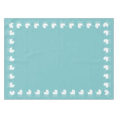 ヴィンテージキャリッジベビーシャワーかわいいブルーボーイ テーブルクロス (正面(横))