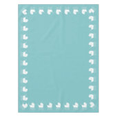 ヴィンテージキャリッジベビーシャワーかわいいブルーボーイ テーブルクロス (正面)