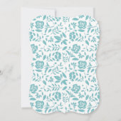 ヴィンテージキャリッジベビーシャワーかわいいブルーボーイ 招待状 (裏面)