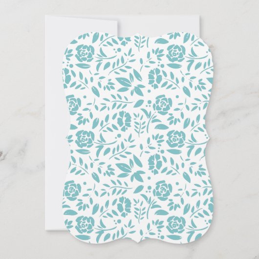 ヴィンテージキャリッジベビーシャワーかわいいブルーボーイ 招待状 (裏面)