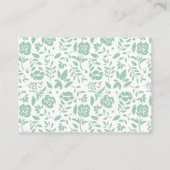 ヴィンテージキャリッジベビーシャワーグリーン男女兼用 エンクロージャーカード (裏面)