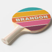 ヴィンテージキャンディはっきりしたレストライプのインボー 卓球ラケット (正面アングル)