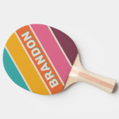 ヴィンテージキャンディはっきりしたレストライプのインボー 卓球ラケット (横)