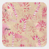 ヴィンテージキャンディカンをステッカーに付けたり付けたりして見る スクエアシール (正面)