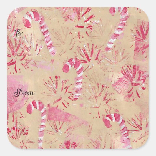 ヴィンテージキャンディカンをステッカーに付けたり付けたりして見る スクエアシール (正面)