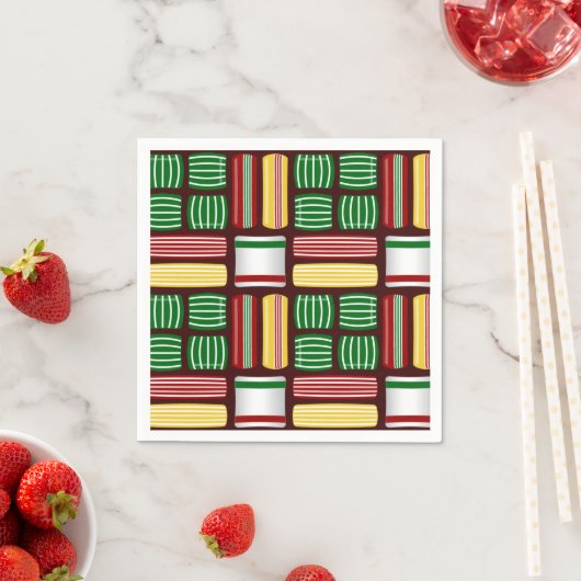 ヴィンテージキャンディスクリスマスカクテルナプキンズ スタンダードカクテルナプキン (インサイチュ)