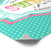 ヴィンテージキャンディパーラーキャンバスプリント ポスター (角)