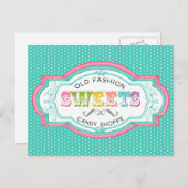 ヴィンテージキャンディパーラー葉書 ポストカード (正面/裏面)