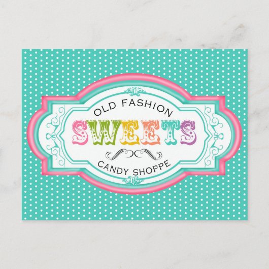 ヴィンテージキャンディパーラー葉書 ポストカード (正面)
