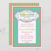 ヴィンテージキャンディパーラー誕生日招待状 招待状 (正面/裏面)