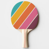 ヴィンテージキャンディレインボーはっきりしたストライプの 卓球ラケット (裏面)