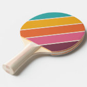 ヴィンテージキャンディレインボーはっきりしたストライプの 卓球ラケット (正面アングル)