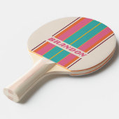 ヴィンテージキャンディレインボーストライプボード名 卓球ラケット (正面アングル)