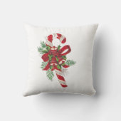 ヴィンテージキャンディーケーンと鐘と弓クリスマス クッション (裏面)