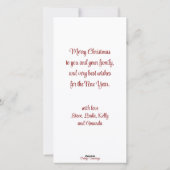 ヴィンテージキャンディーケーンクリスマスカスタム シーズンカード (裏面)