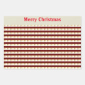 ヴィンテージキャンディーケーンストリップラッピング紙 ラッピングペーパーシート (正面3)