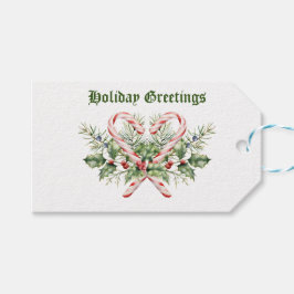 ヴィンテージキャンディーケーンホリデーラージ抱き枕 ギフトタグ