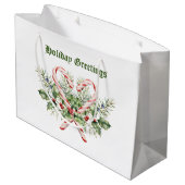 ヴィンテージキャンディーケーンホリデー ラージペーパーバッグ (裏面アングル)