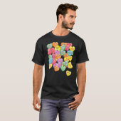 ヴィンテージキャンディ会話ハートのためのアンチValenti Tシャツ (正面フル)